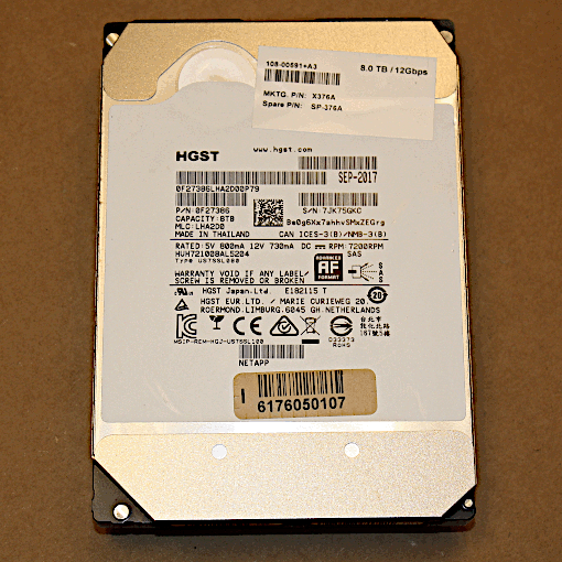 NetApp X376A 8Tb 12Gbps SAS Hard Drive for DS460C (No Tray) eBay